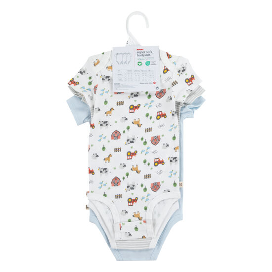 Pack de 3 Bodies Niño Azul Balada 6m